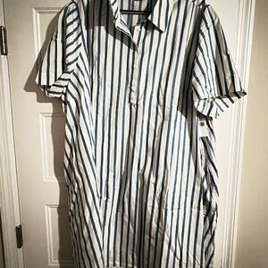 Old Navy Blue and White Striped Dress
